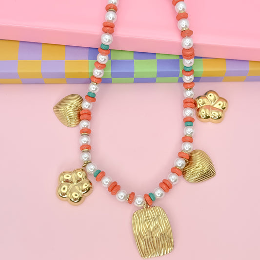 Coral Charm Necklace