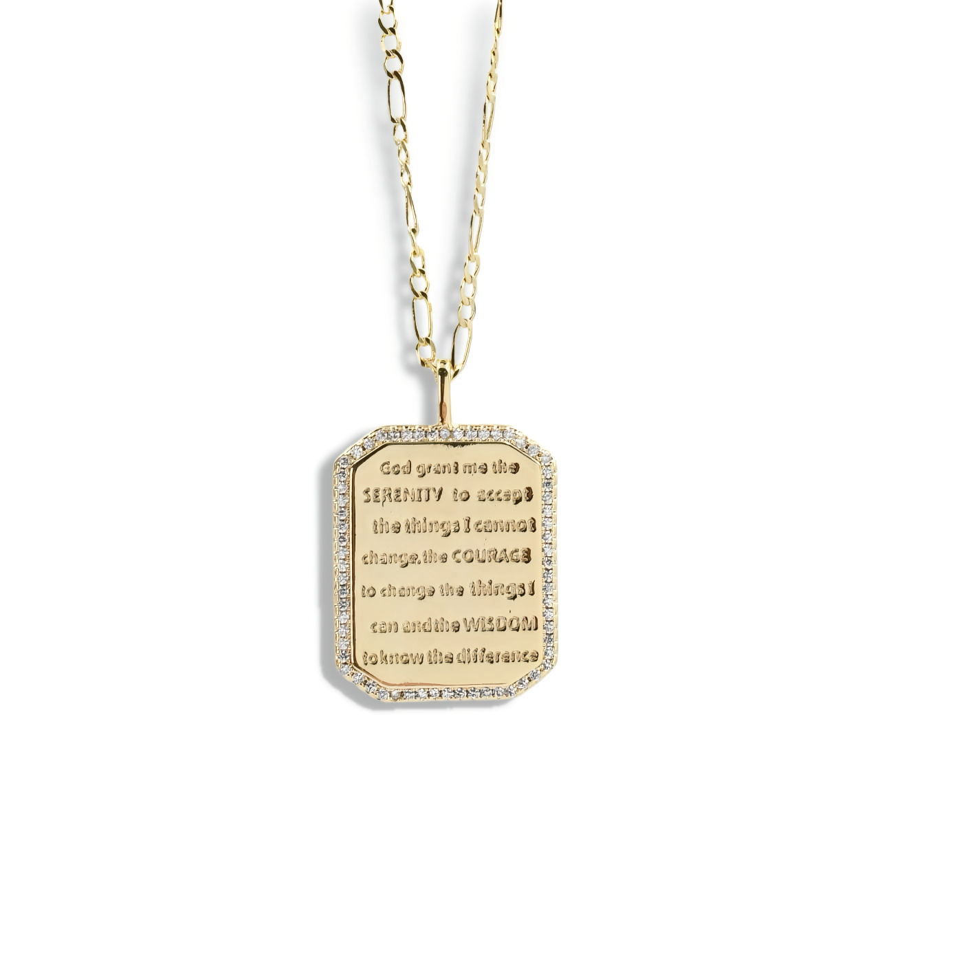 God Grant me Serenity Necklace Gold I-47