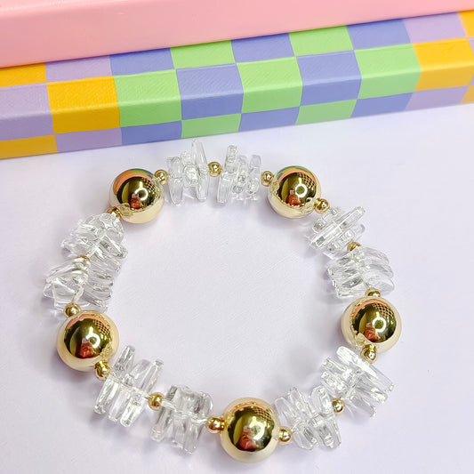 Clearly Understated Beaded Bracelet