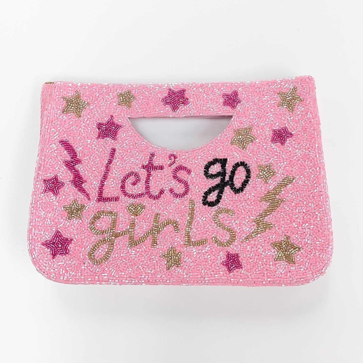 Let's go girls beaded purse