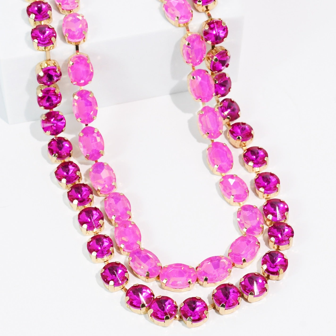 Gemma Pink Layered Necklace