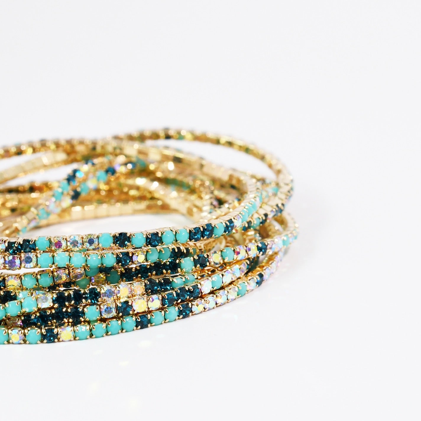 Blues Crystal Bracelet Set