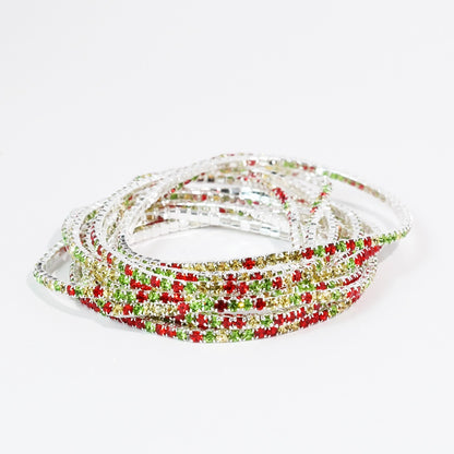 Holiday Crystal Bracelet Set