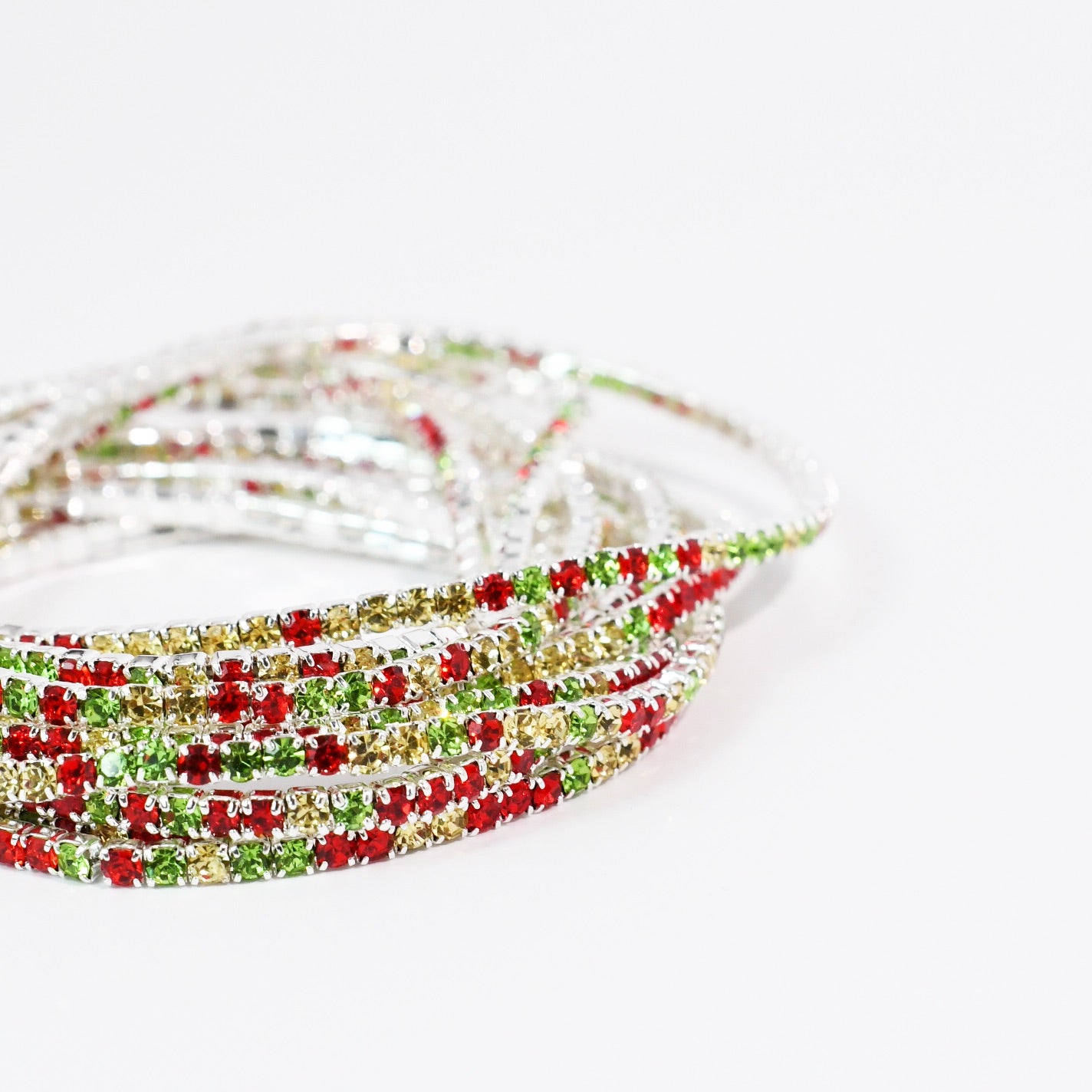 Holiday Crystal Bracelet Set