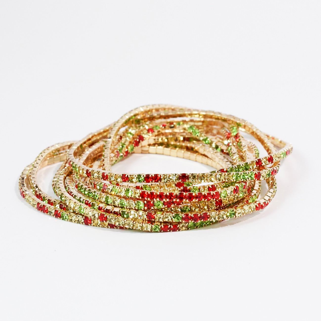 Happy Holiday Crystal Bracelet Set