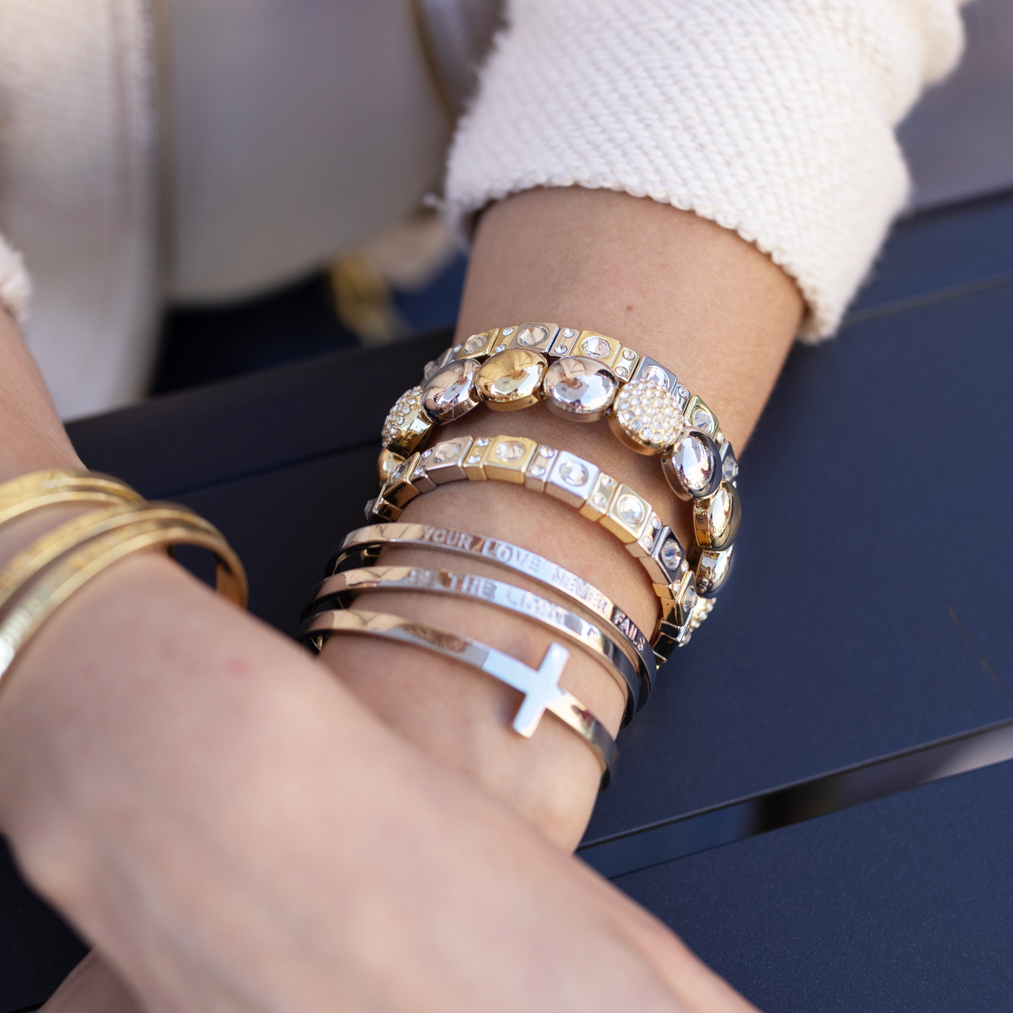 mix metal Sparkle Stack Set