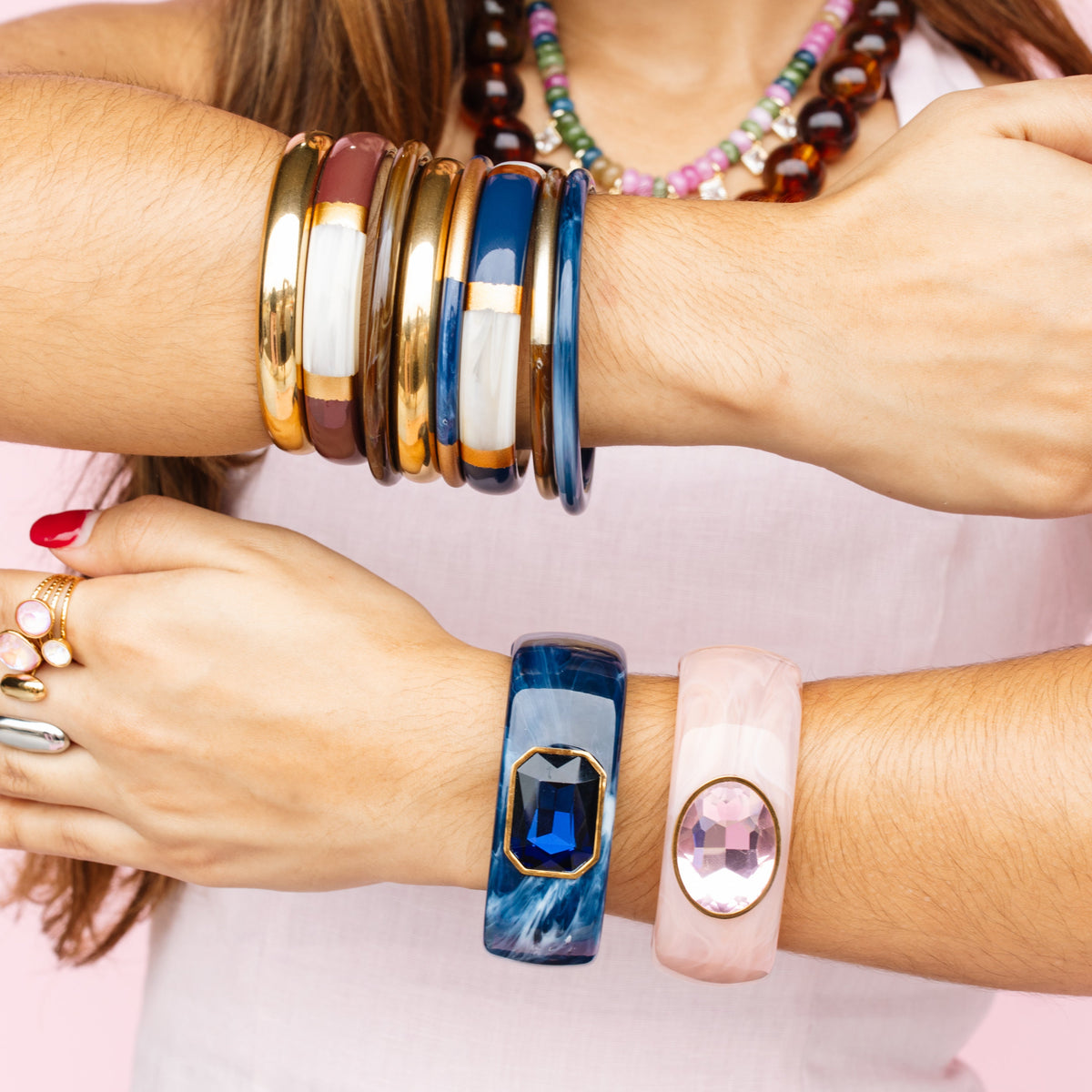 Waterproof The Socialite Bangle Set Blue
