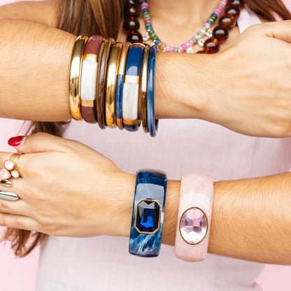 Waterproof The Socialite Bangle Set Blue