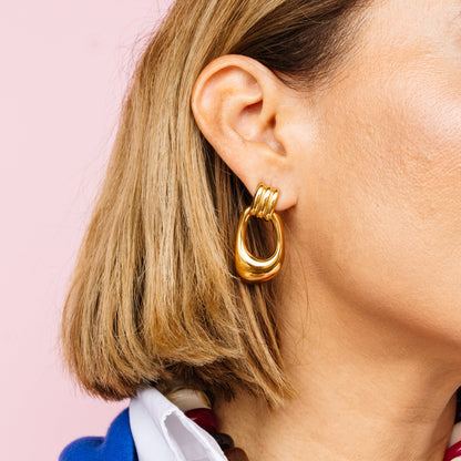 Heiress Earrings Gold Waterproof