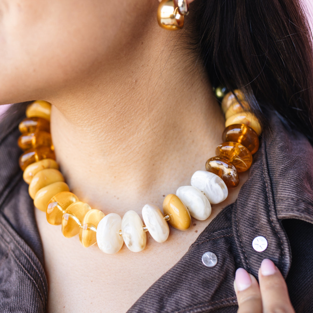The Icon Honey/Ivory Necklace