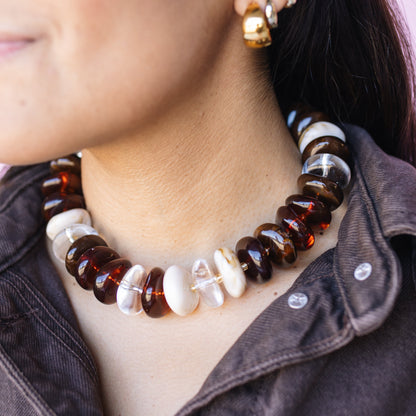 The Icon Brown/Ivory Necklace