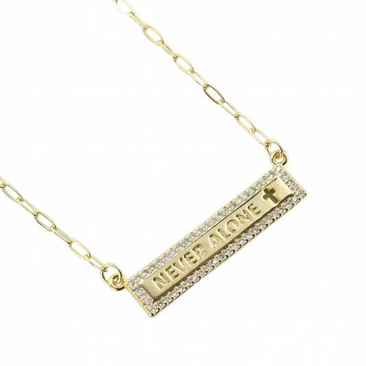 Never Alone Gold Necklace I-29