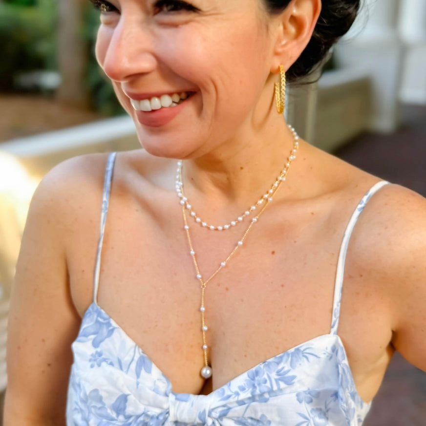 Little Luxuries Gold Pearl Necklace