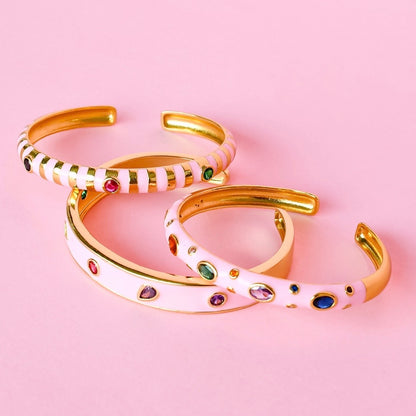 Light Pink Confetti Bangle Set