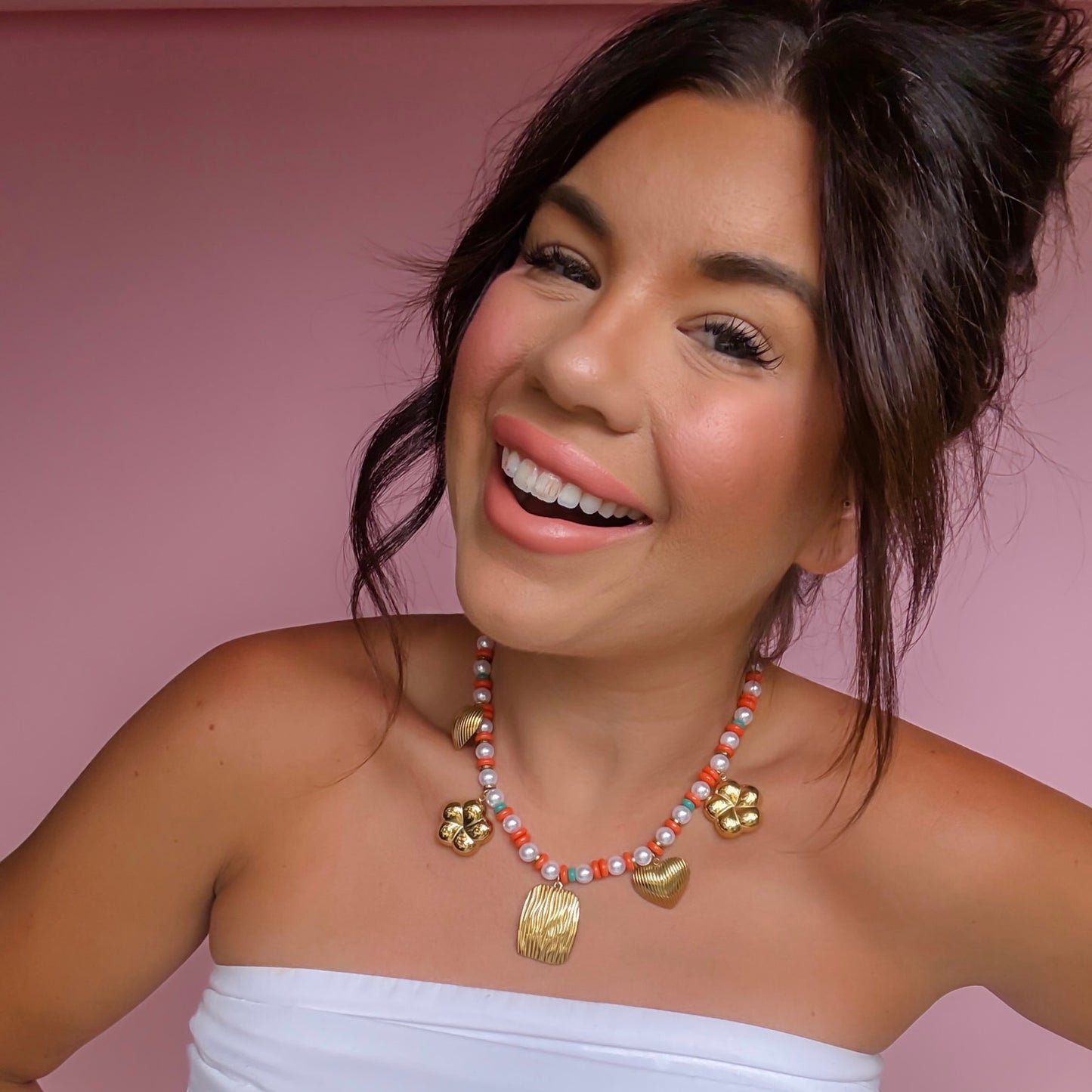 Coral Charm Necklace
