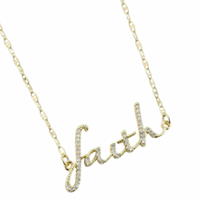 Load image into Gallery viewer, Faith Necklace Gold

