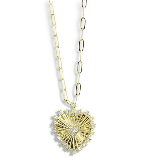 Mama Heart Gold Necklace J29