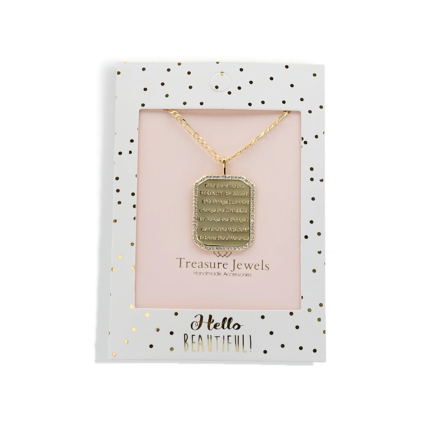 God Grant me Serenity Necklace Gold I-47