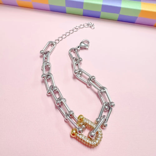 Lock It In Silver Bracelet