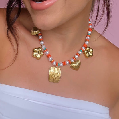 Coral Charm Necklace
