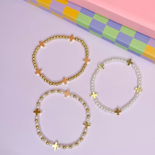 Crossed Grace Bracelet Set