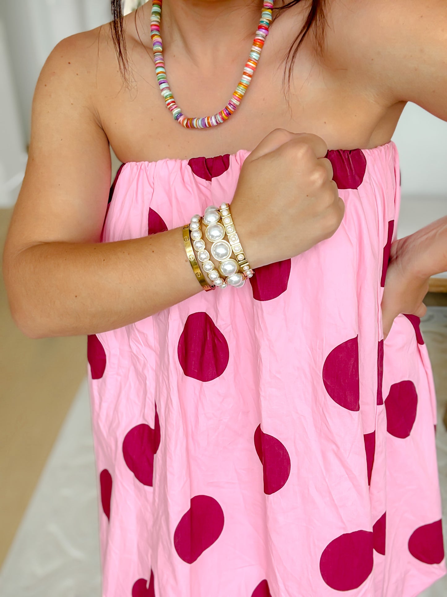 Glam Pearl Trio Bracelet Set
