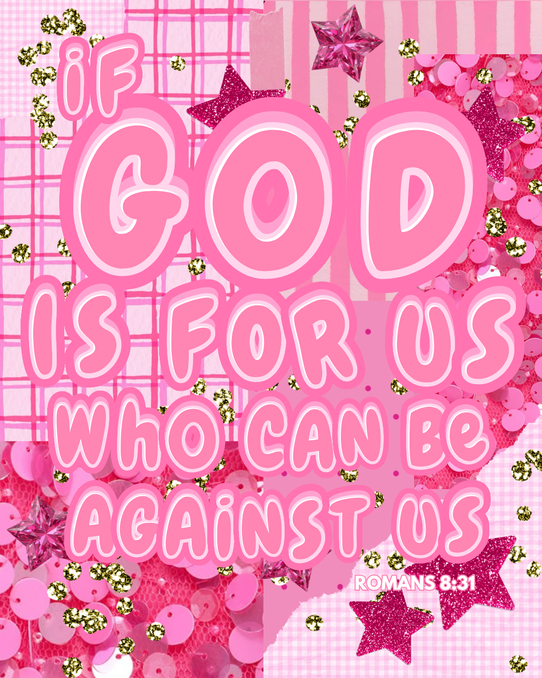 Romans 8:31 Gold Necklace