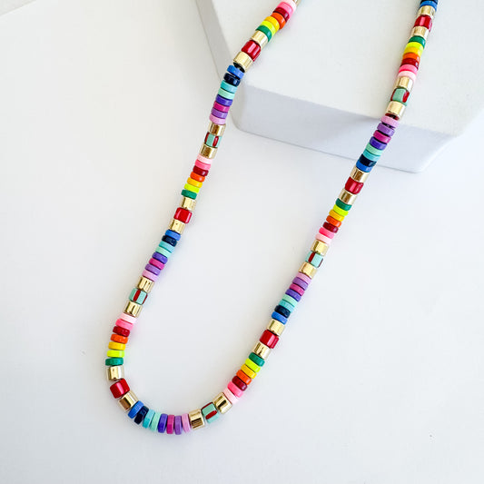 Rainbow Tile Necklace