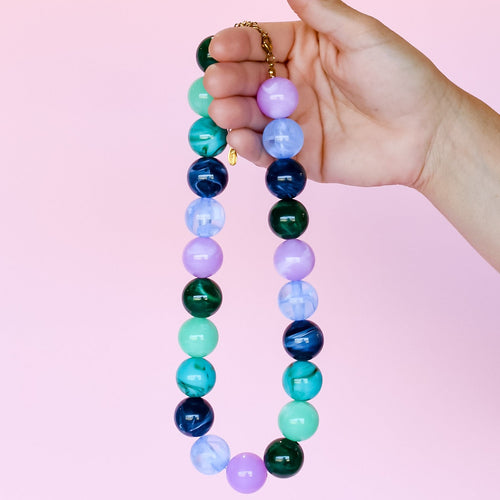 Pop of Joy Blue/Green/Purple Necklace