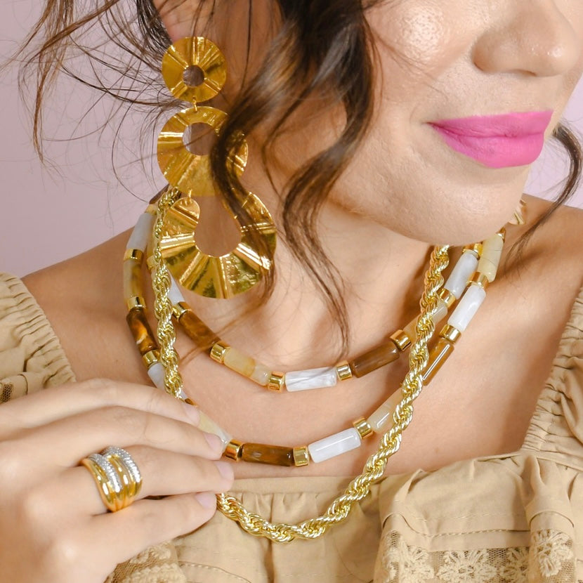 Caramel Candy Bar Chic Necklace