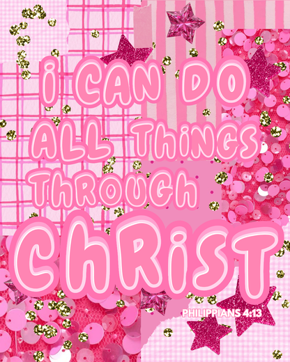 Philippians 4:13 Gold Necklace