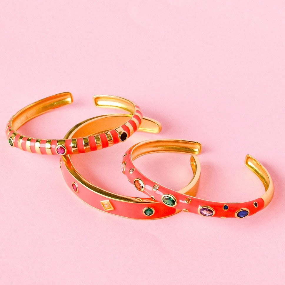 Sunset Confetti Bangles Set