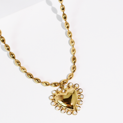 A Heart Of Gold Waterproof Necklace