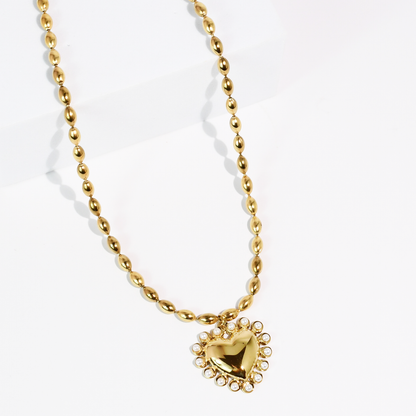 A Heart Of Gold Waterproof Necklace