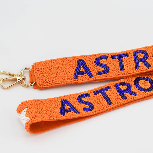 Astros Orange/Blue Beaded Strap