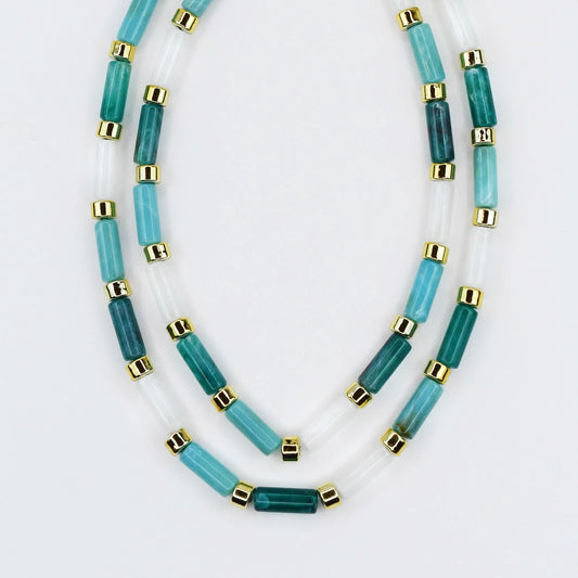 Aqua Candy Bar Chic Necklace