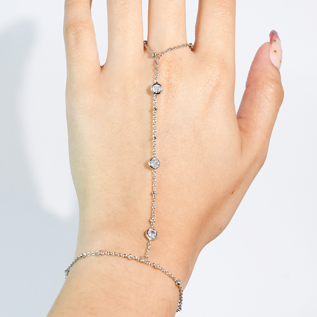 Aurora Touch Hand Chain Silver – Treasure Jewels, Inc.