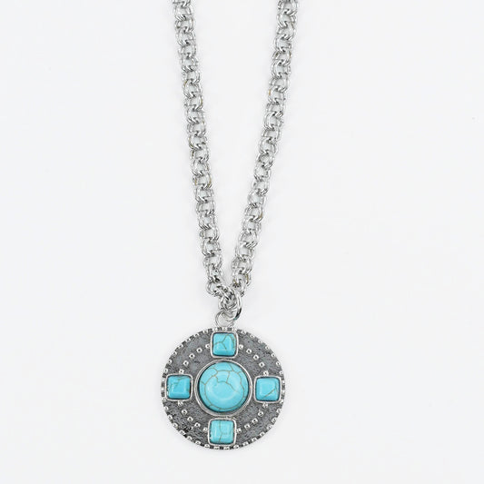 Azure Pendant Silver Necklace