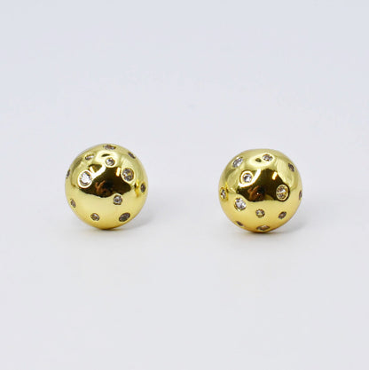 Ball Dots Stud Gold