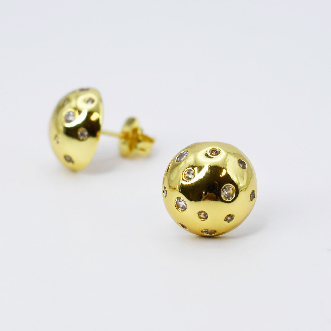 Ball Dots Stud Gold