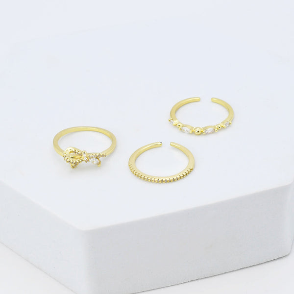 Belle Bow Ring Set I-11