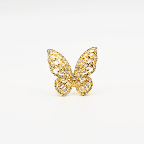 Gold Big Butterfly Crystal
