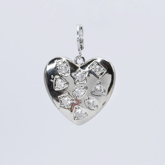 Big Heart Silver Charm