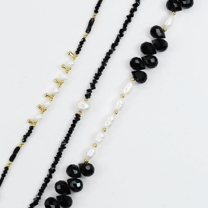 Colorful charms gold necklace featuring gemstone details, layered jewelry design, trendy accessory for women’s jewelry collections, boutique wholesale fashion necklace that is hypoallergenic, tarnish free, and waterproof jewelry with a cute aesthetic statement style