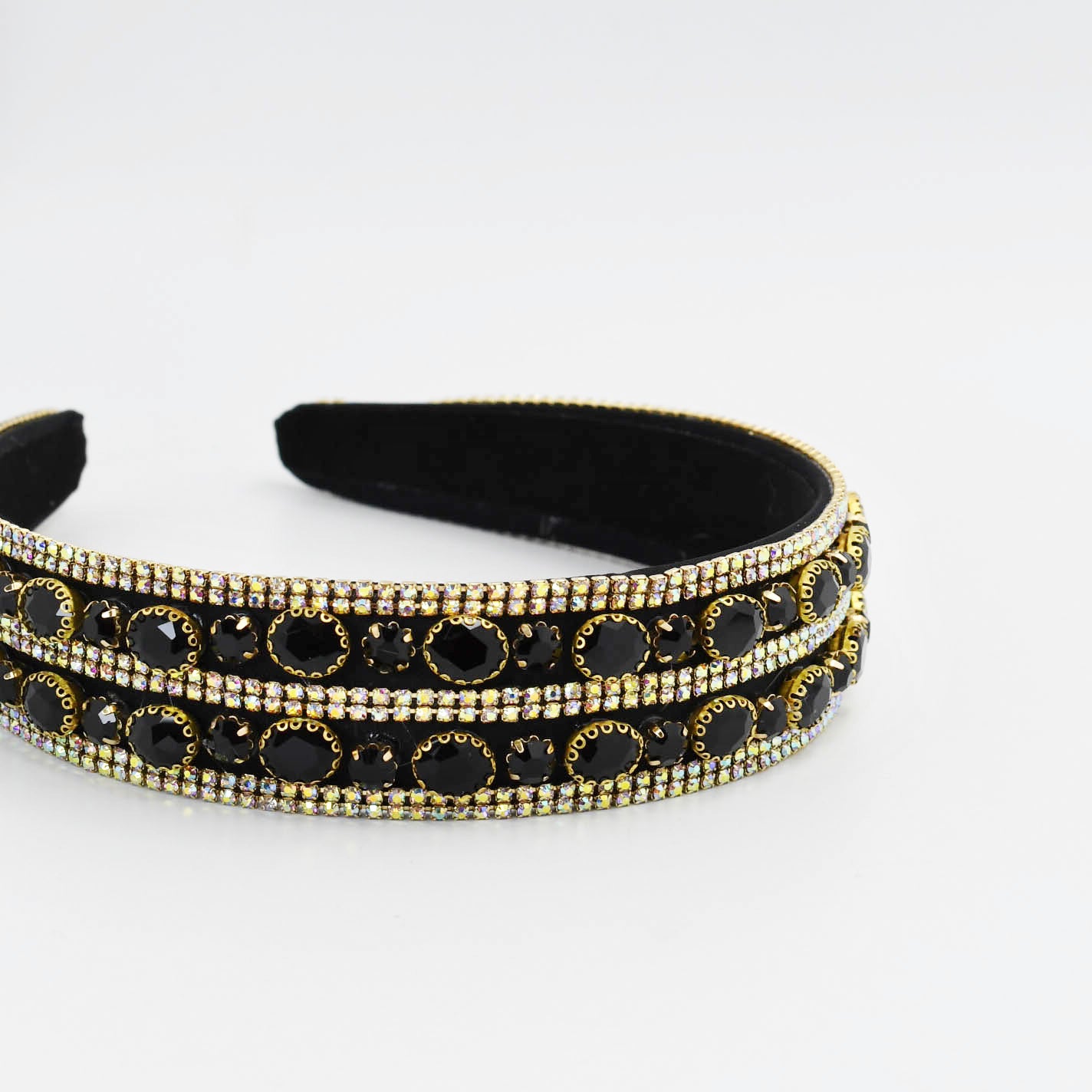 Black Double Gem Headband