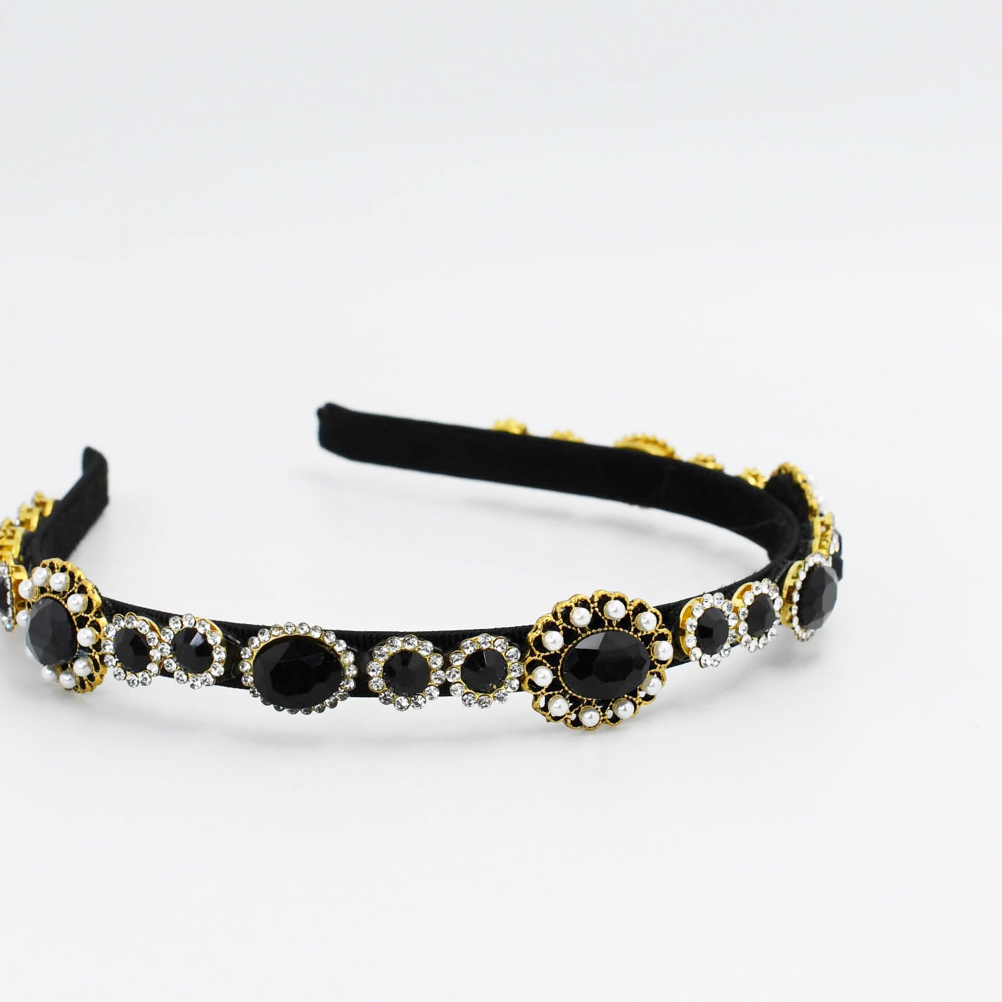 Black Radiant Jewels Headband U70