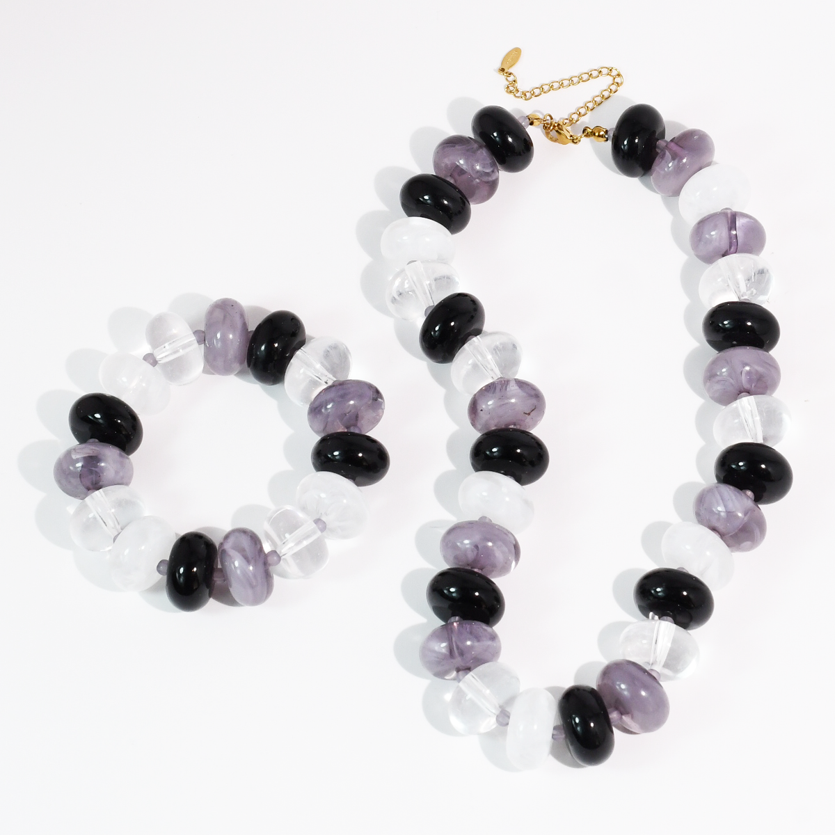 Black/Grey Sugar Bead Set