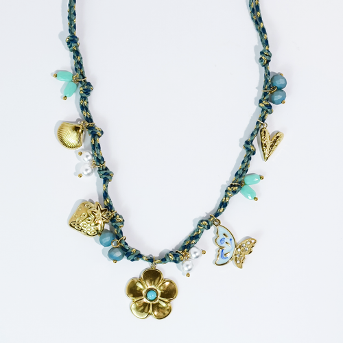 Bloom Braid Charm Necklace
