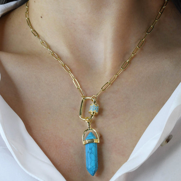 Blue Crystal Pendant L9