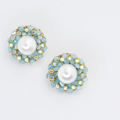 Blue Pearl Glam Stud D56